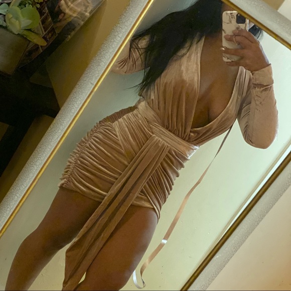 House of CB Velvet Pink Dress - Picture 4 of 5